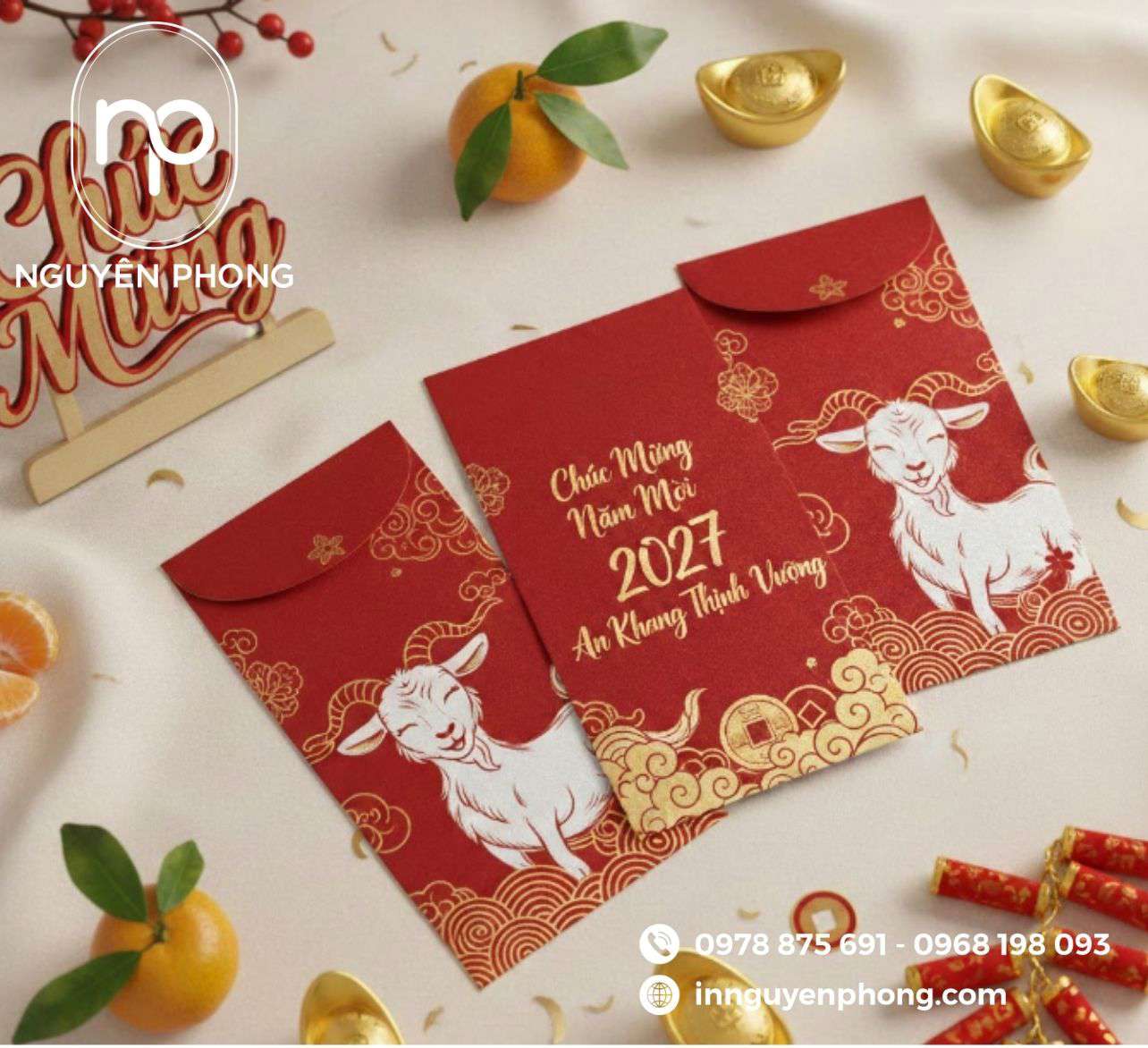 Các mẫu lì xì sáng tạo tại xưởng in Nguyên Phong